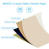 100pcs EMALLA INKDOT Tattoo Transfer Papers A4